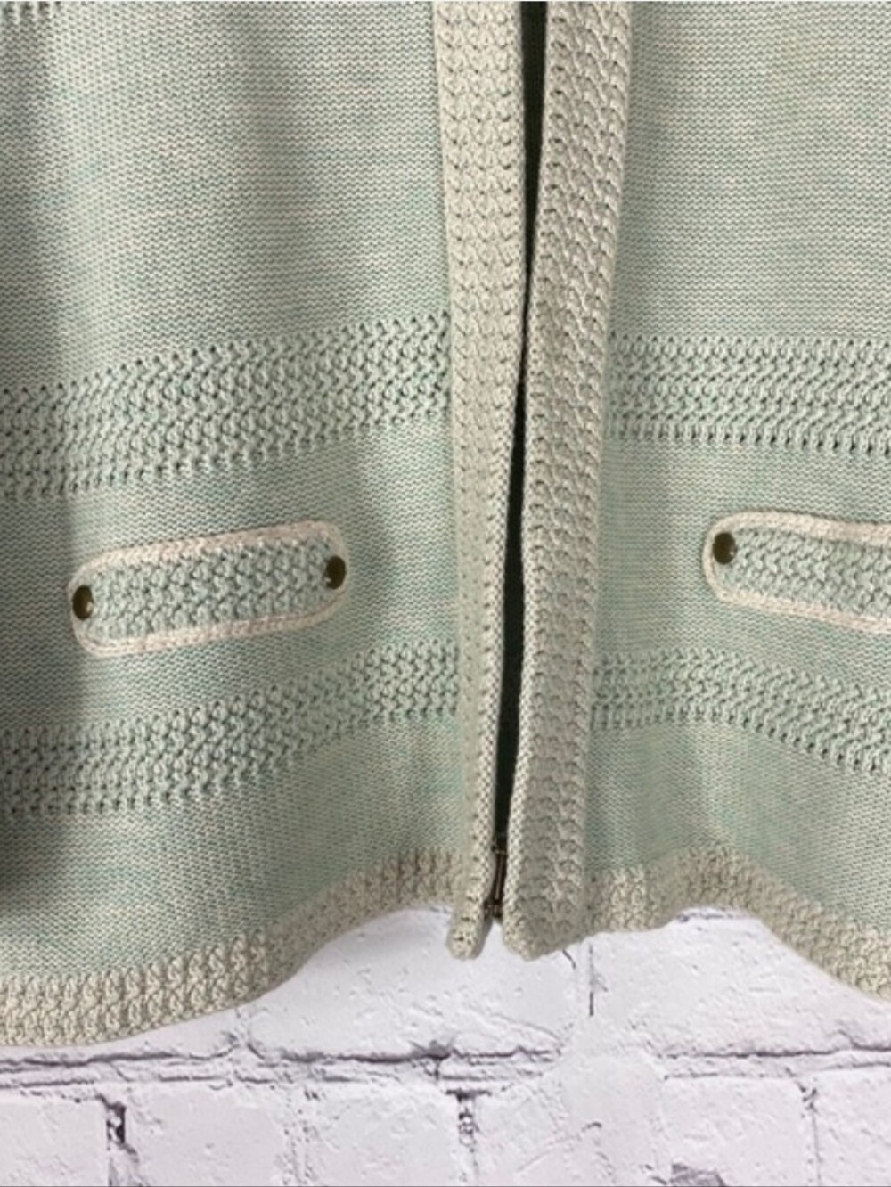ā¢HOLD FOR KRISTIN⢠Society Sweater #203 Cardigan Boxy Style Hook/Eye Sz LG EUC - Picture 5 of 12